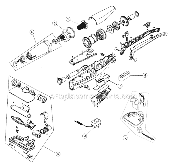 Page A Diagram and Parts List for M083408  Dirt Devil Upright Vacuum